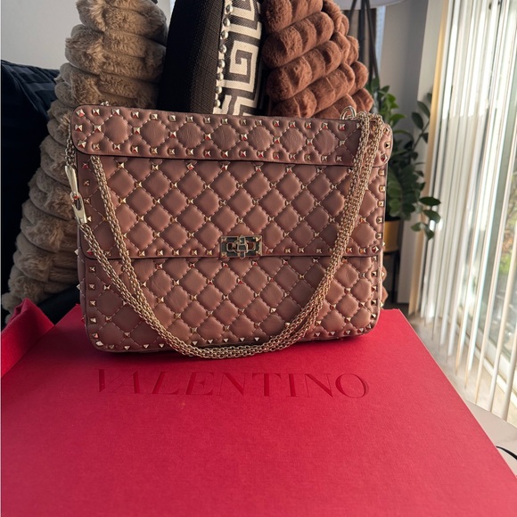 Valentino Garavani Handbags - Authentic Valentino Garavani Large Quilted Studded Shoulder Bag